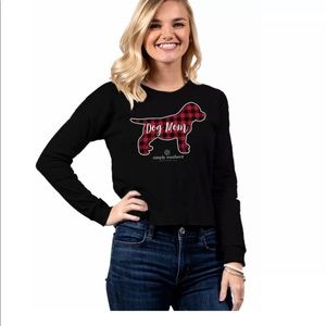 Simply Southern “ Dog Mom” cropped tee